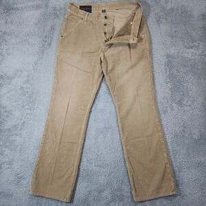 Banana Republic Corduroy Pants Mens 31x32 Beige Button Fly Bootcut Casual Preppy